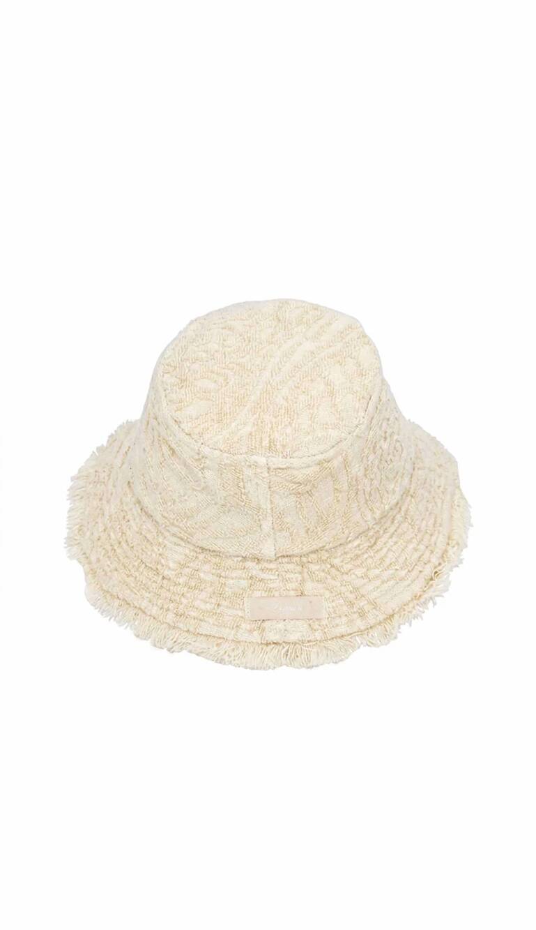 NEW DEVOTION TWINS women's belida terry hat in cream